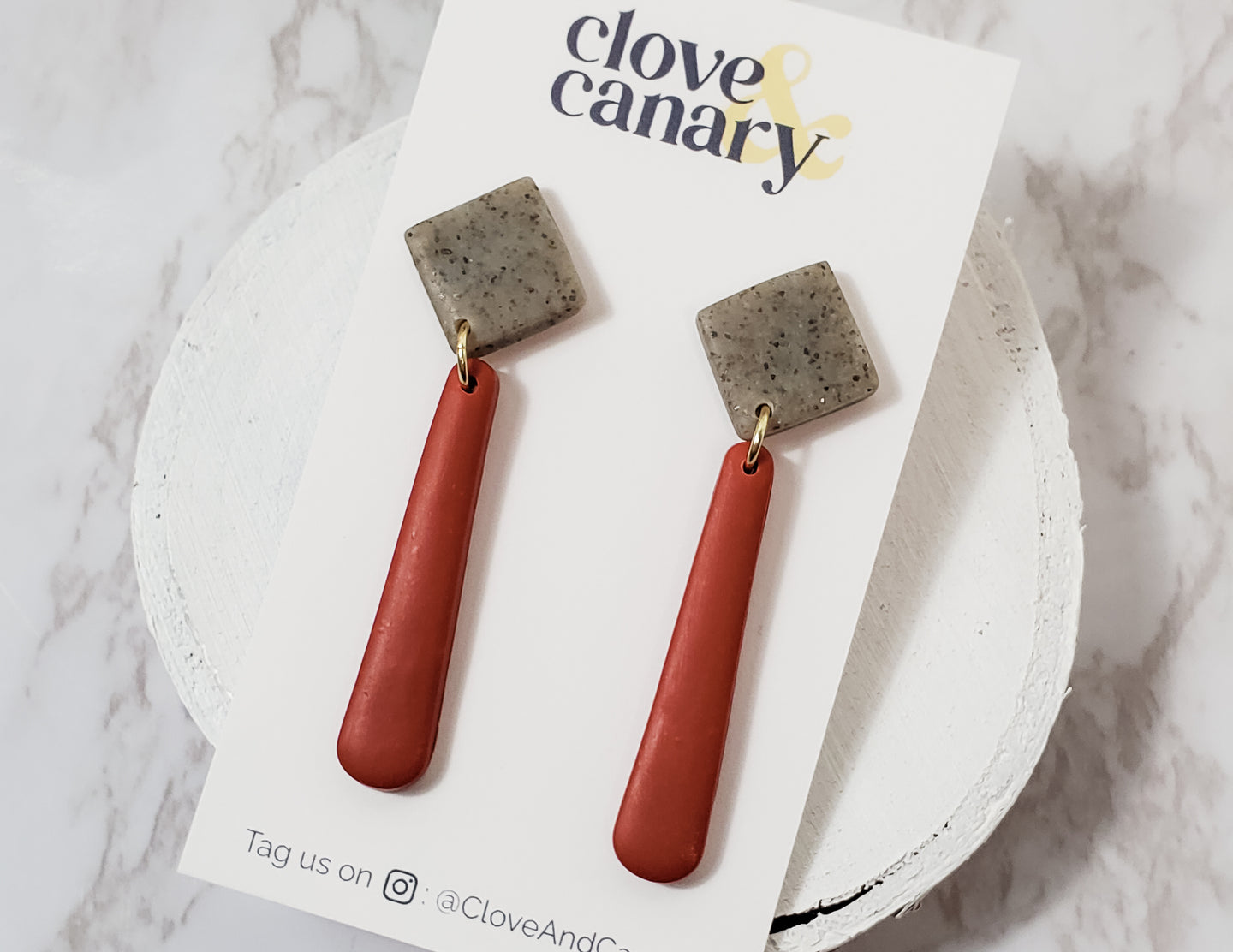 Terracotta Drop Dangle Earrings